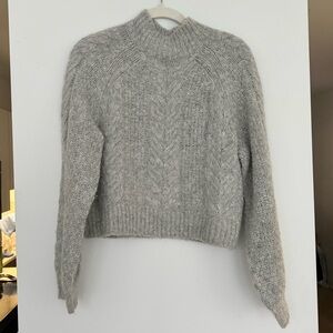 Aritzia Sunday Best grey mock neck sweater